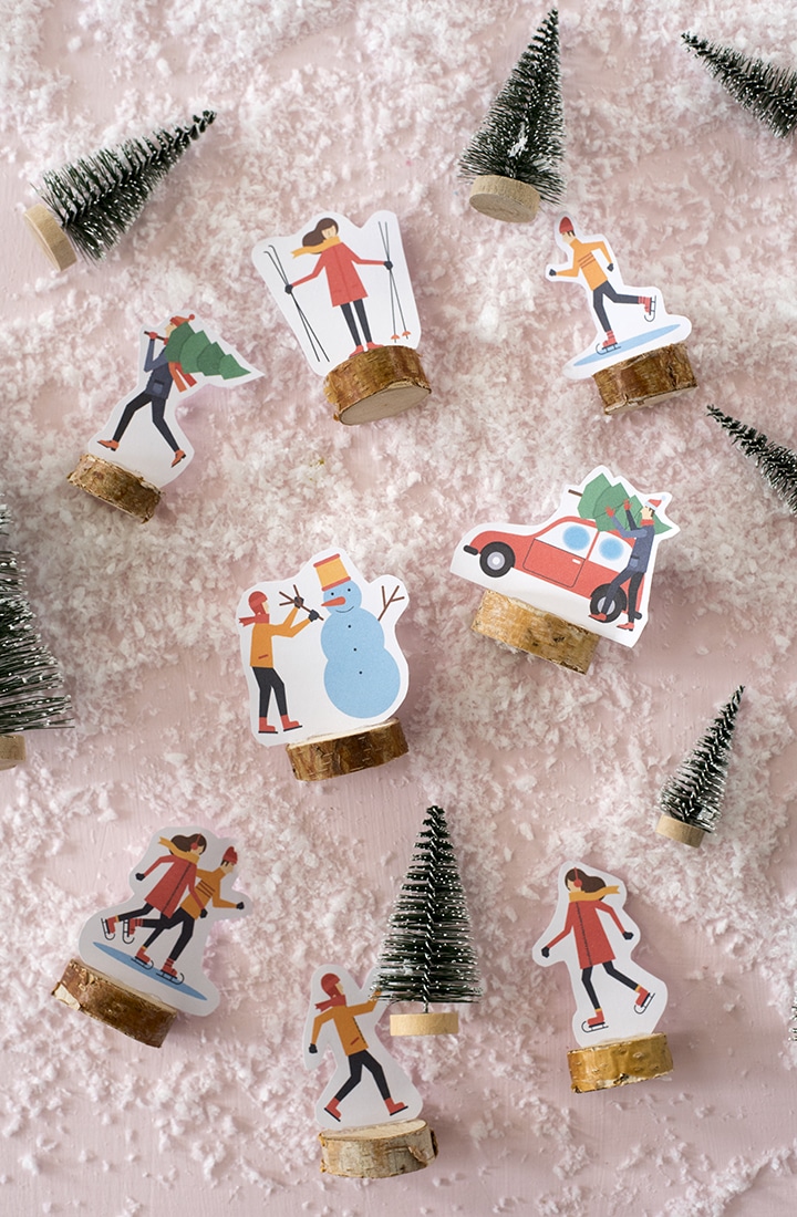 diy christmas village and free printables - alice and lois